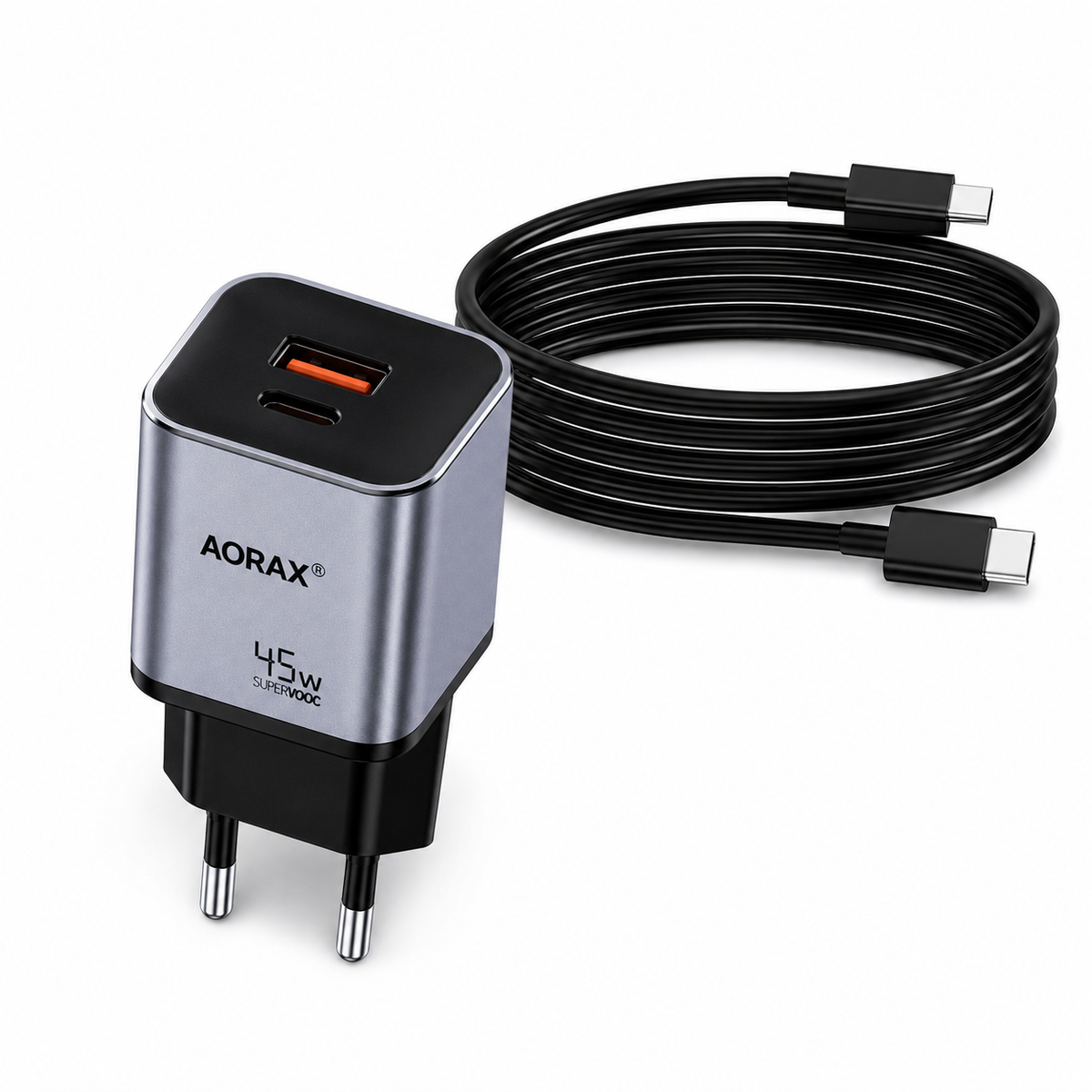Aorax Volt 45 Charger with USB-C Cable (6 Months warranty)