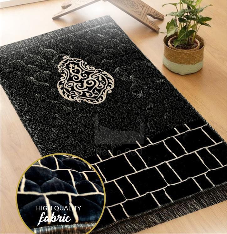 Thick Velvet Printed Janamaz | Prayer Mat