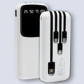 Wired Power Bank with LED Display and Fast Charging